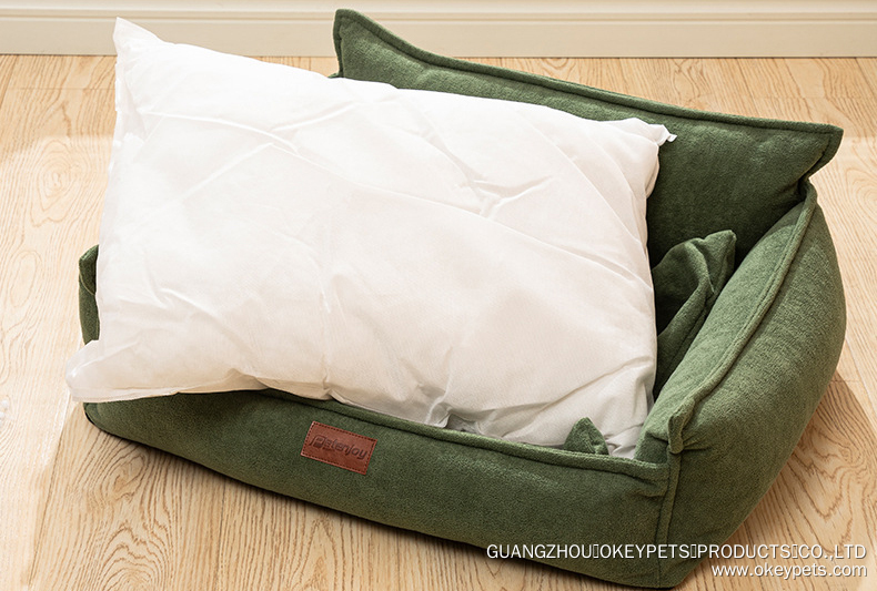 Lit pour chien en gros avec coussin amovible pour chiens de petite et moyenne taille, lit pour animaux lavable 7