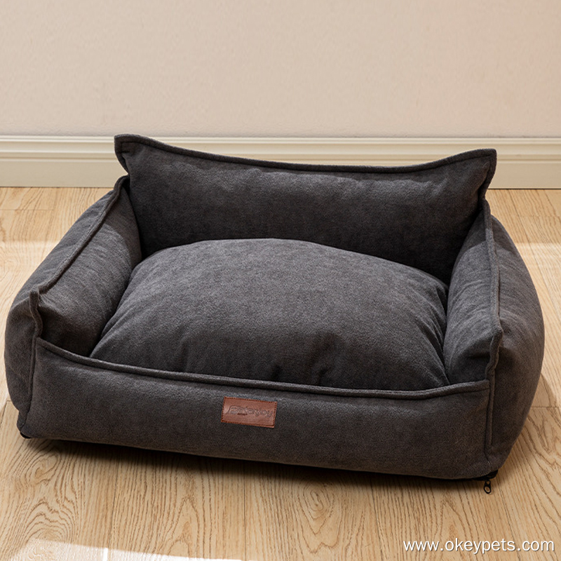 Lit pour chien en gros avec coussin amovible pour chiens de petite et moyenne taille, lit pour animaux lavable 12