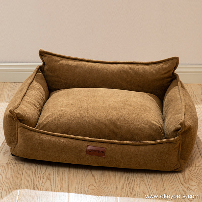 Lit pour chien en gros avec coussin amovible pour chiens de petite et moyenne taille, lit pour animaux lavable 9