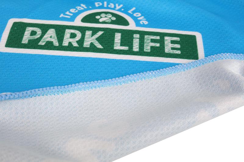 OKEYPETS - Bandana d'été pour chien, en polyester respirant et doux, avec logo personnalisé et bandana triangulaire. 12