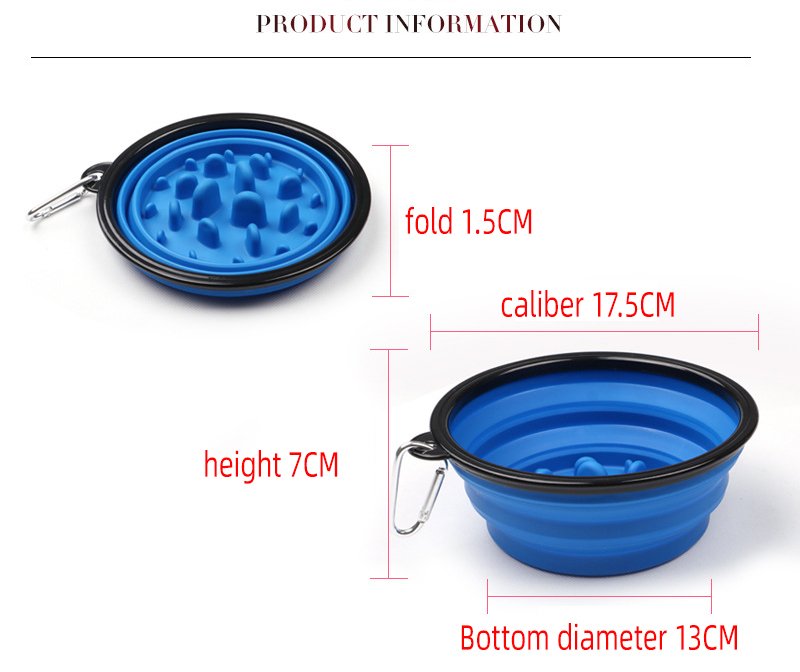 OKEYPETS - OKEYPETS gyártó kutyatál hordozható szilikon összecsukható kisállat lassú eledel tál kutyatál 13