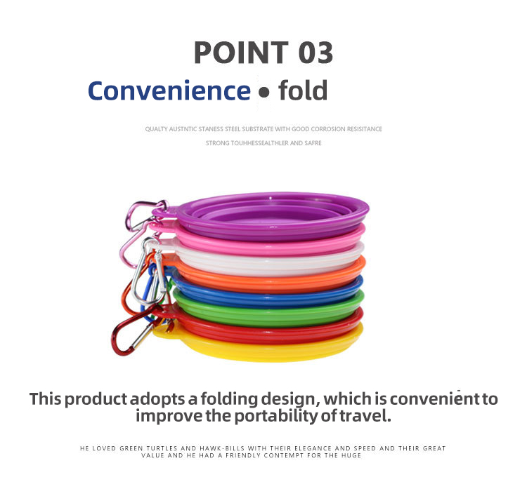 OKEYPETS - OKEYPETS - Tazón portátil para mascotas, de silicona, plegable, colorido, venta al por mayor 13