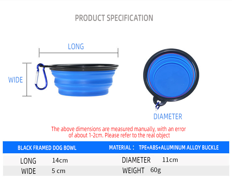 OKEYPETS - OKEYPETS Nagykereskedelmi Személyre Szabott Kutyatál Új Designer Víz Utazó Összecsukható Szilikon 350ml Kutyatál 8