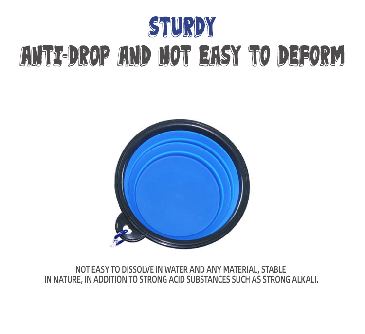 OKEYPETS - OKEYPETS Nagykereskedelmi Személyre Szabott Kutyatál Új Designer Víz Utazó Összecsukható Szilikon 350ml Kutyatál 10