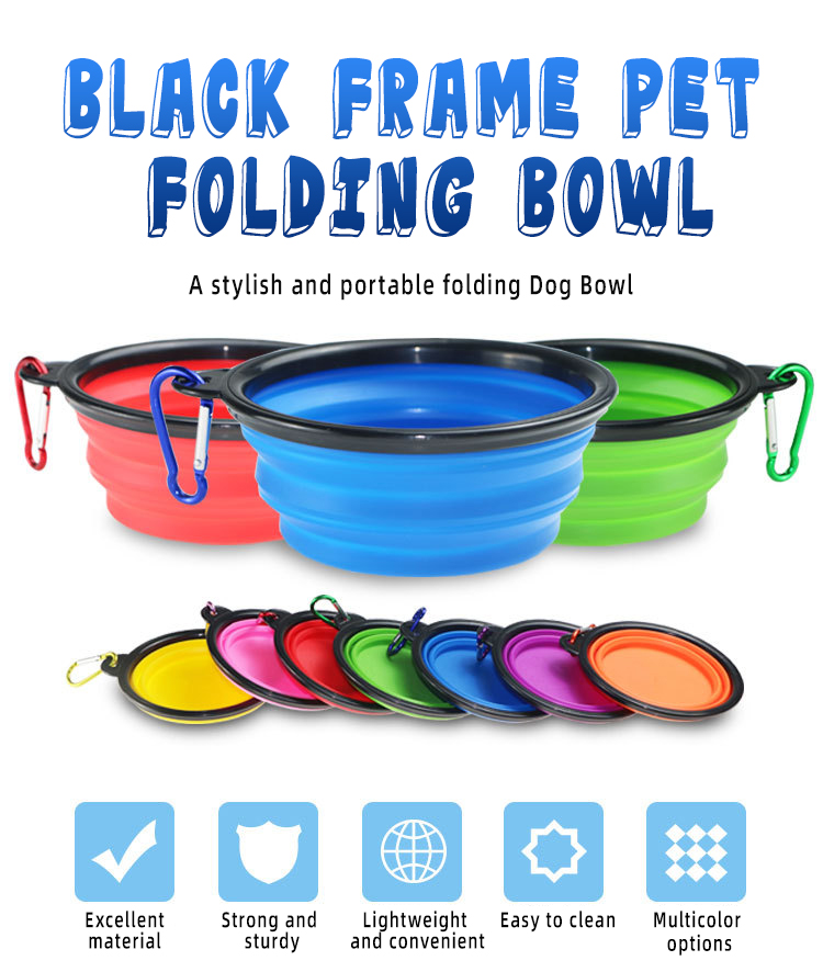 OKEYPETS - OKEYPETS Nagykereskedelmi Személyre Szabott Kutyatál Új Designer Víz Utazó Összecsukható Szilikon 350ml Kutyatál 6