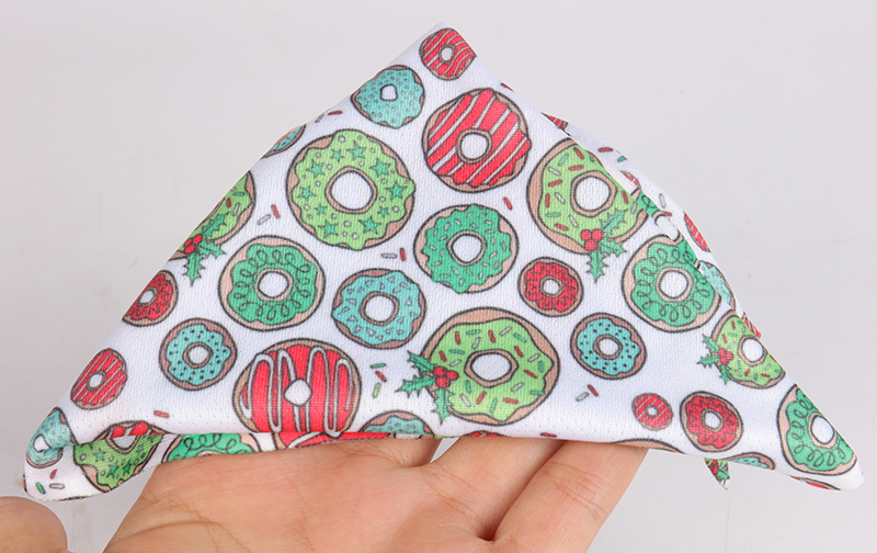 OKEYPETS - OKEYPETS Priedušná trojuholníková obojstranná šatka pre psa s voľným dizajnom, vianočná šatka pre domáce zvieratá 12