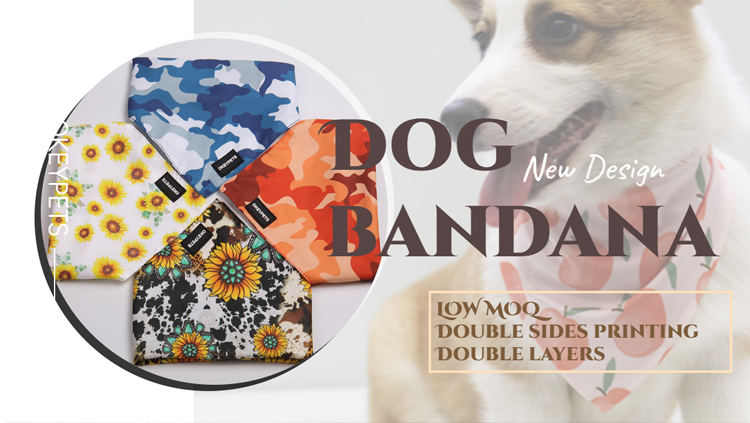 Écharpe personnalisée OKEYPETS pour chien, bandana à motif sublimé 6