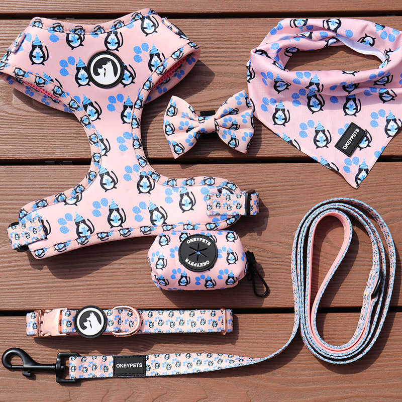 OKEYPETS Bandanas lavables en forme de triangle avec logo imprimé par sublimation, personnalisables, pour chats et chiens 12