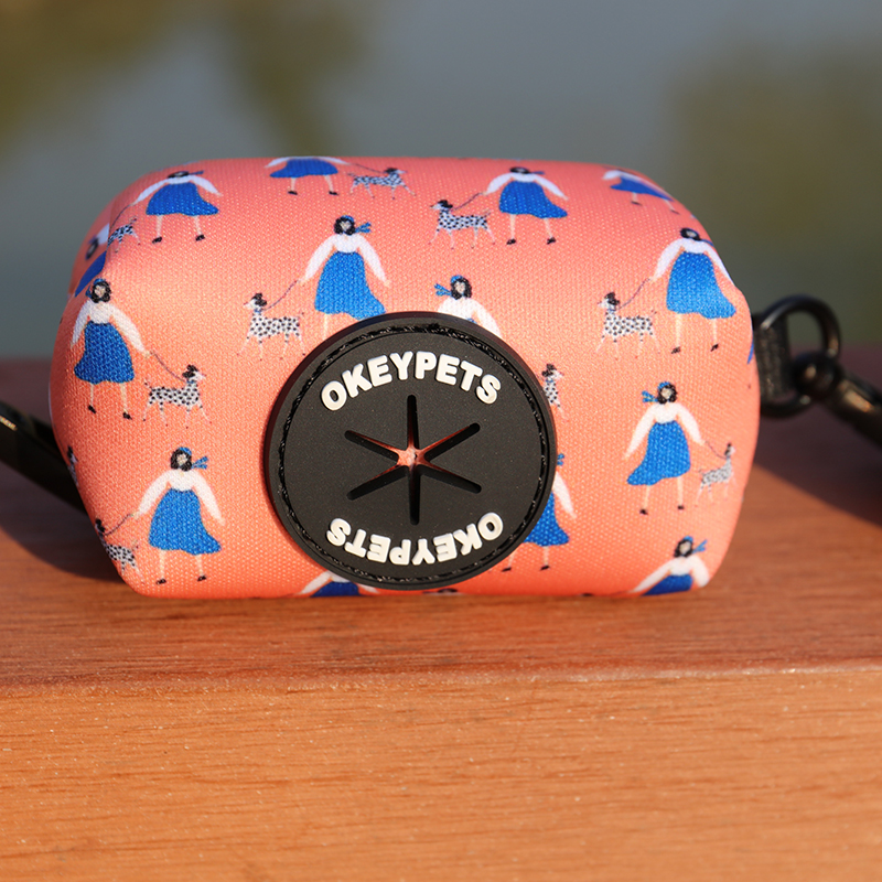 OKEYPETS - Biologiskt nedbrytbar bajspåse för husdjur, lätt och komposterbar, neoprentyg, för utomhusbruk 15