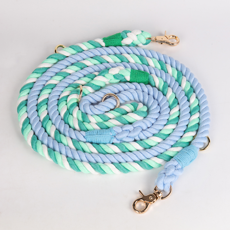 Guinzaglio per animali domestici multicolore, resistente, in cotone intrecciato, resistente e durevole, per cani, disponibile in magazzino. 9