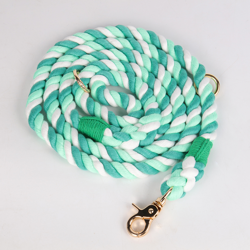 Guinzaglio per animali domestici multicolore, resistente, in cotone intrecciato, resistente e durevole, per cani, disponibile in magazzino. 10