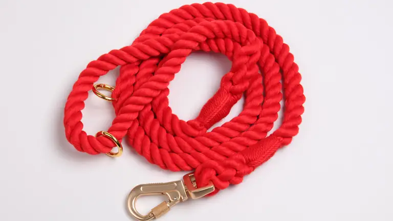 OKEYPETS Laisse pour chien en corde de coton faite main, rose ombré multicolore, idéale pour un mariage avec une fille. 1