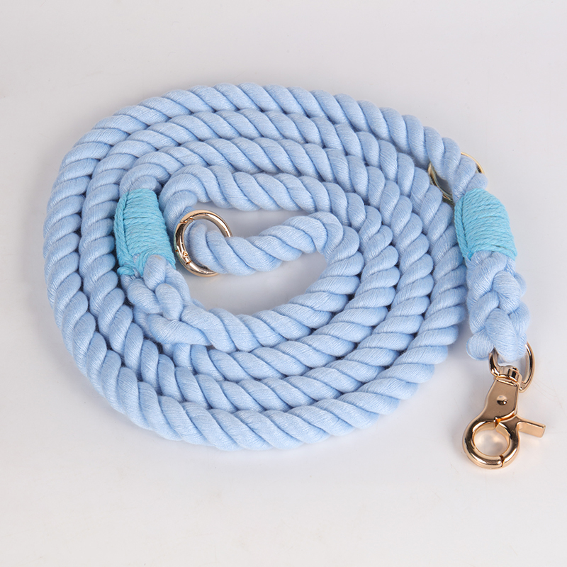 OKEYPETS Laisse pour chien en corde de coton faite main, rose ombré multicolore, idéale pour un mariage avec une fille. 18