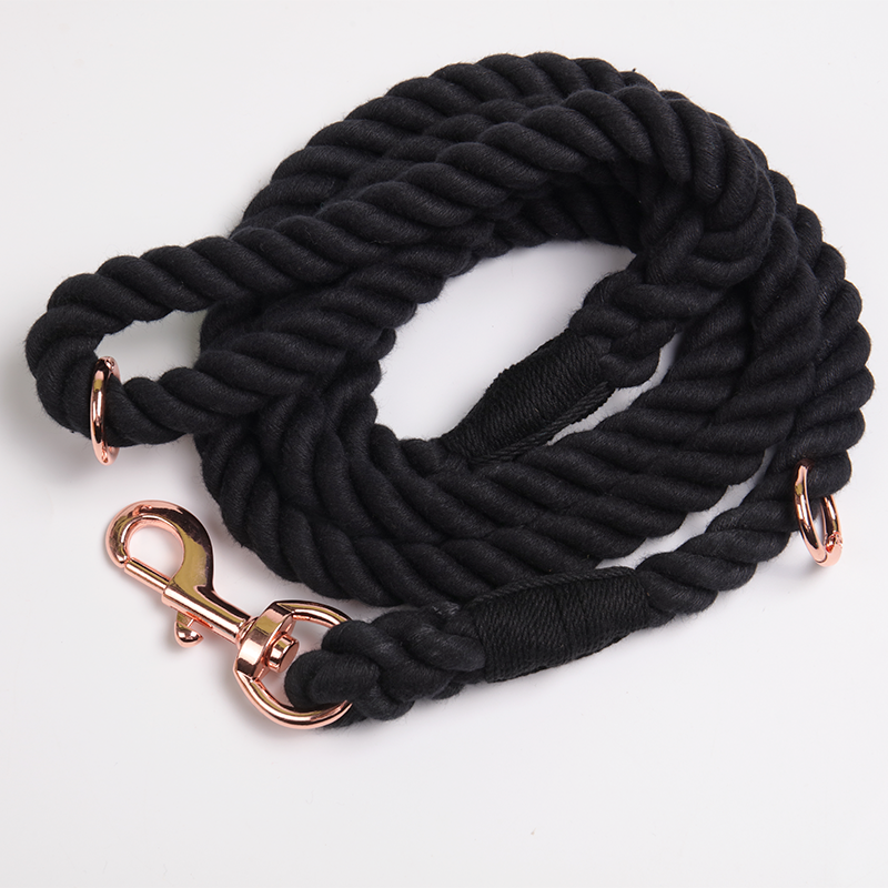 OKEYPETS Laisse pour chien en corde de coton faite main, rose ombré multicolore, idéale pour un mariage avec une fille. 20