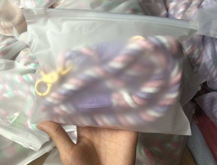 OKEYPETS Laisse pour chien en corde de coton faite main, rose ombré multicolore, idéale pour un mariage avec une fille. 40