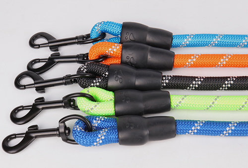 OKEYPETS Laisse pour chien en corde de coton faite main, rose ombré multicolore, idéale pour un mariage avec une fille. 25