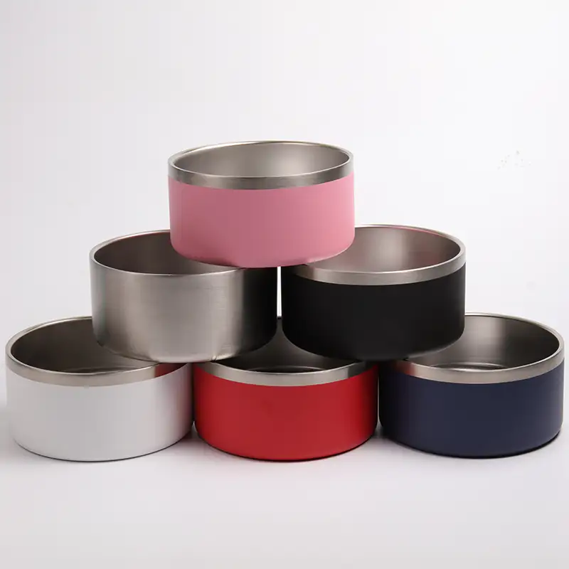 OKEYPETS - Állateledel Eledel Itató Könnyen Tisztítható Rozsdamentes Acél Kutyatálcák és Etetők Kutyatál 1