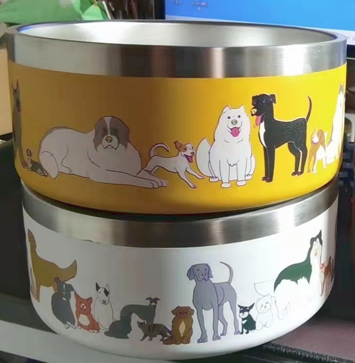 OKEYPETS - Tartós, dizájnos, tartós étel- és víztál és etető, 24oz, 32oz, 64oz, lekerekített kisállattálak, kutyatál 22