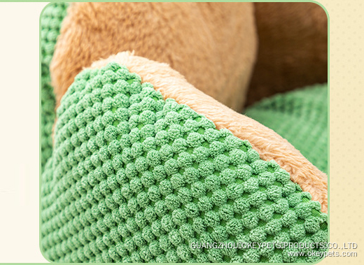 OKEYPETS Panier pour chat en tissu ultra doux et résistant, avec housse amovible et lavable et fond antidérapant 7