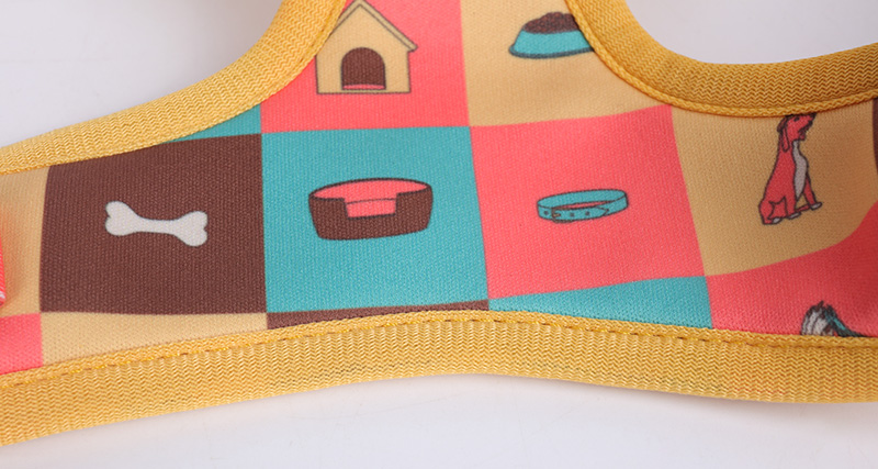 OKEYPETS Ensemble harnais rembourré pour chien, harnais personnalisé avec motif mignon 7
