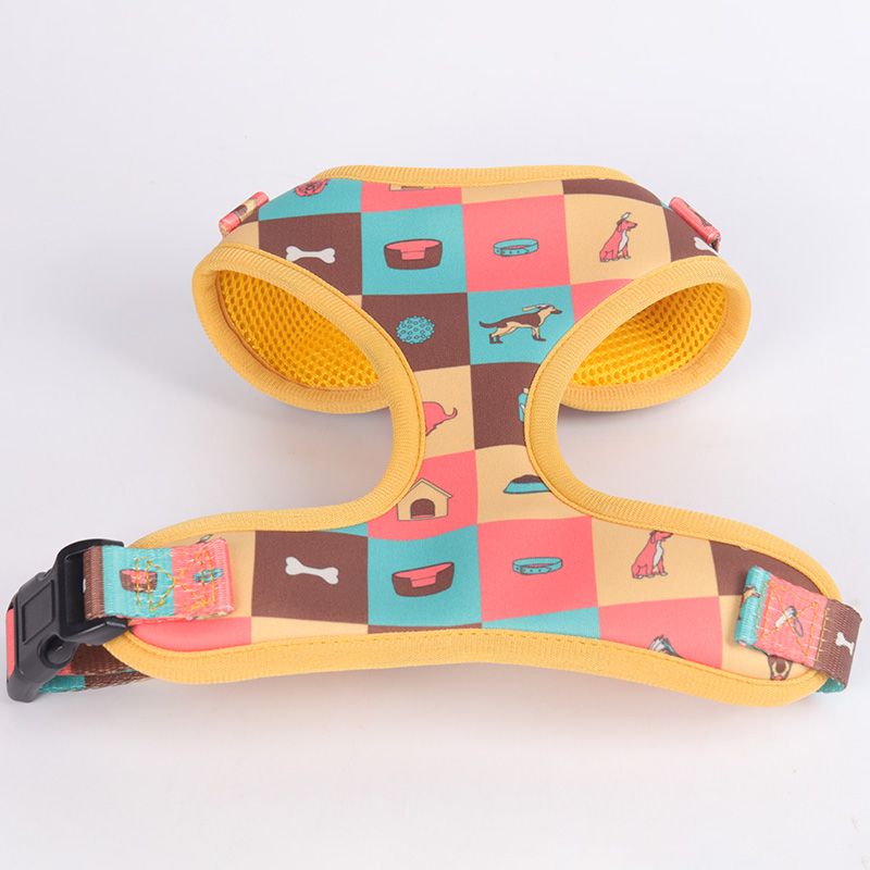 OKEYPETS Ensemble harnais rembourré pour chien, harnais personnalisé avec motif mignon 11