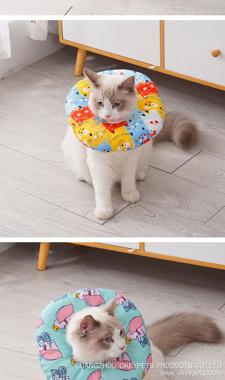 Cône souple Elizabeth Circle pour chat, ajustable et personnalisé, pour la convalescence des chats 10