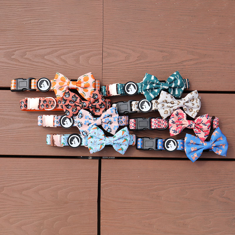 OKEYPETS Vente en gros Nœuds papillon pour chiens colorés et personnalisés, de créateurs variés, sublimés et uniques, à motifs floraux 11