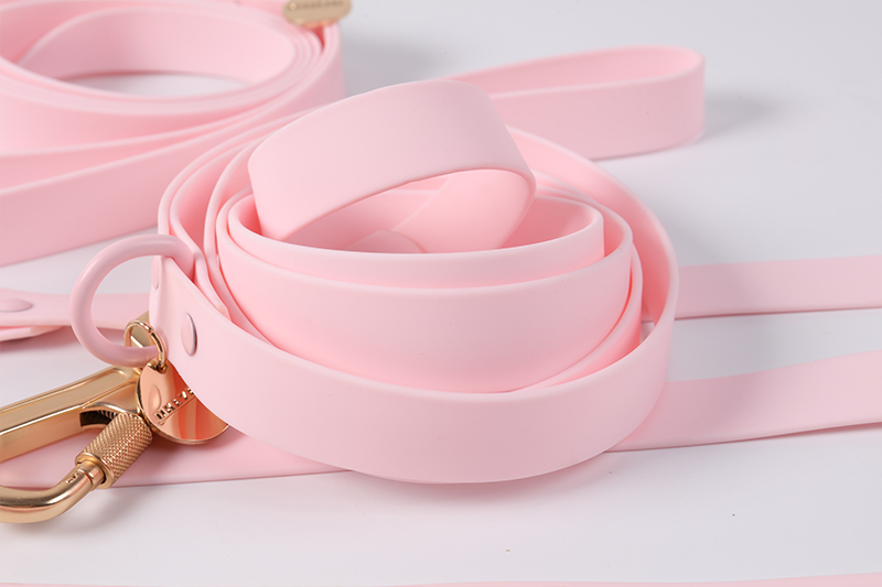 PVC Hundehalsbånd Vaskbar Farverig Belagt Webbing Silikone Hundehalsbånd Blank 10