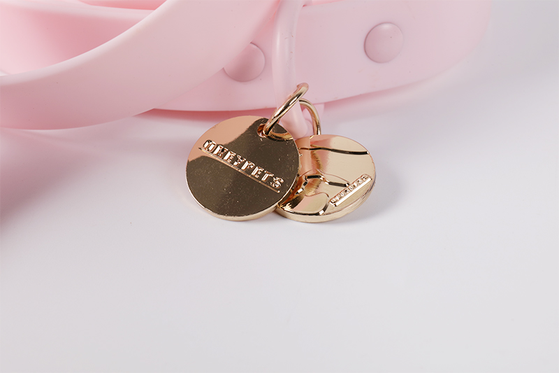 PVC Hundehalsbånd Vaskbar Farverig Belagt Webbing Silikone Hundehalsbånd Blank 11