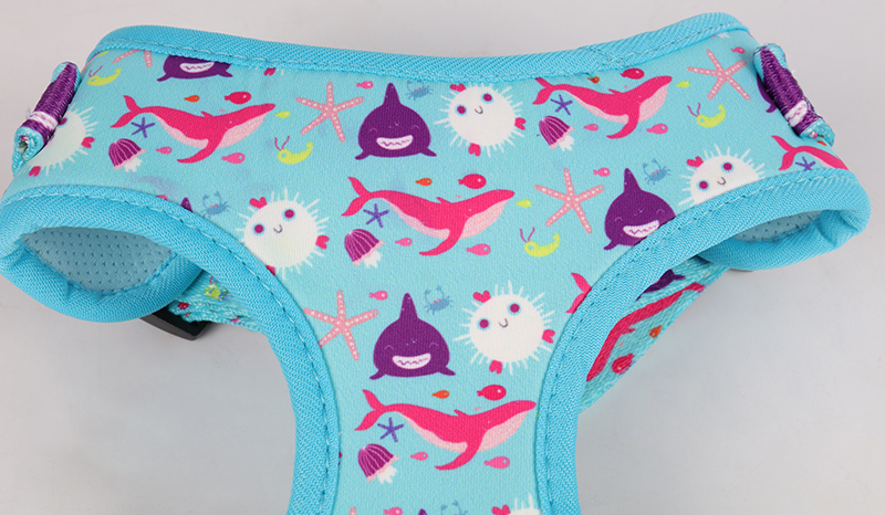Harnais pour chien OKEYPETS de haute qualité, souple, logo personnalisé, couleur unie, sublimation, ensemble harnais de luxe 6