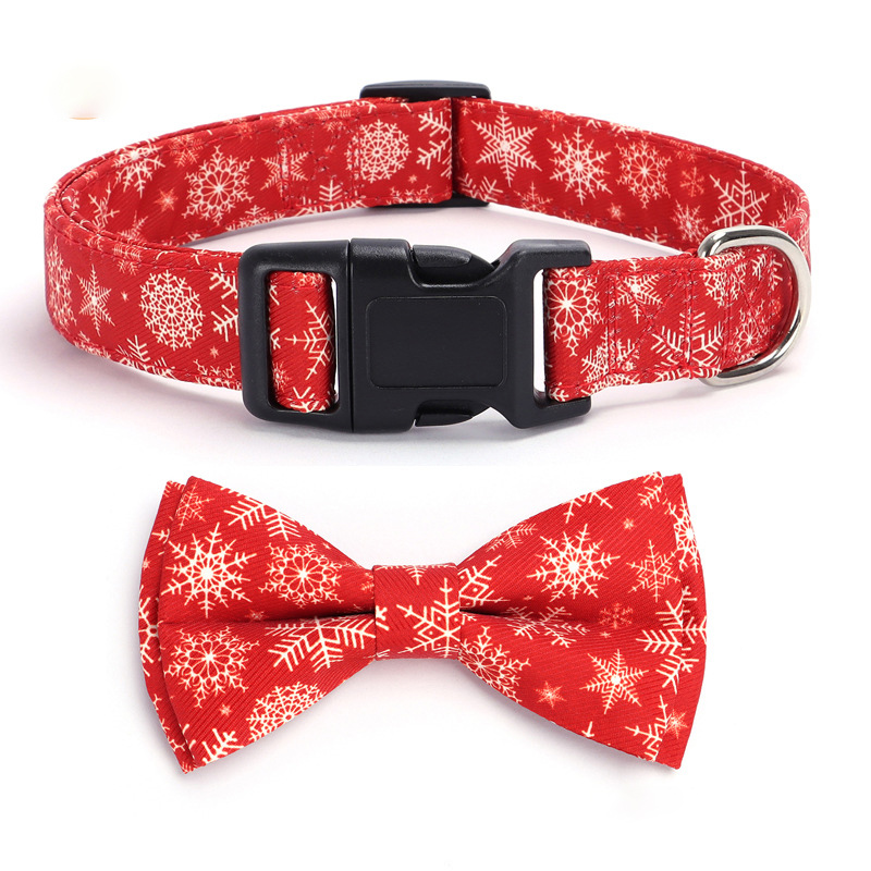 Collier de Noël mignon pour chien avec nœud papillon 13