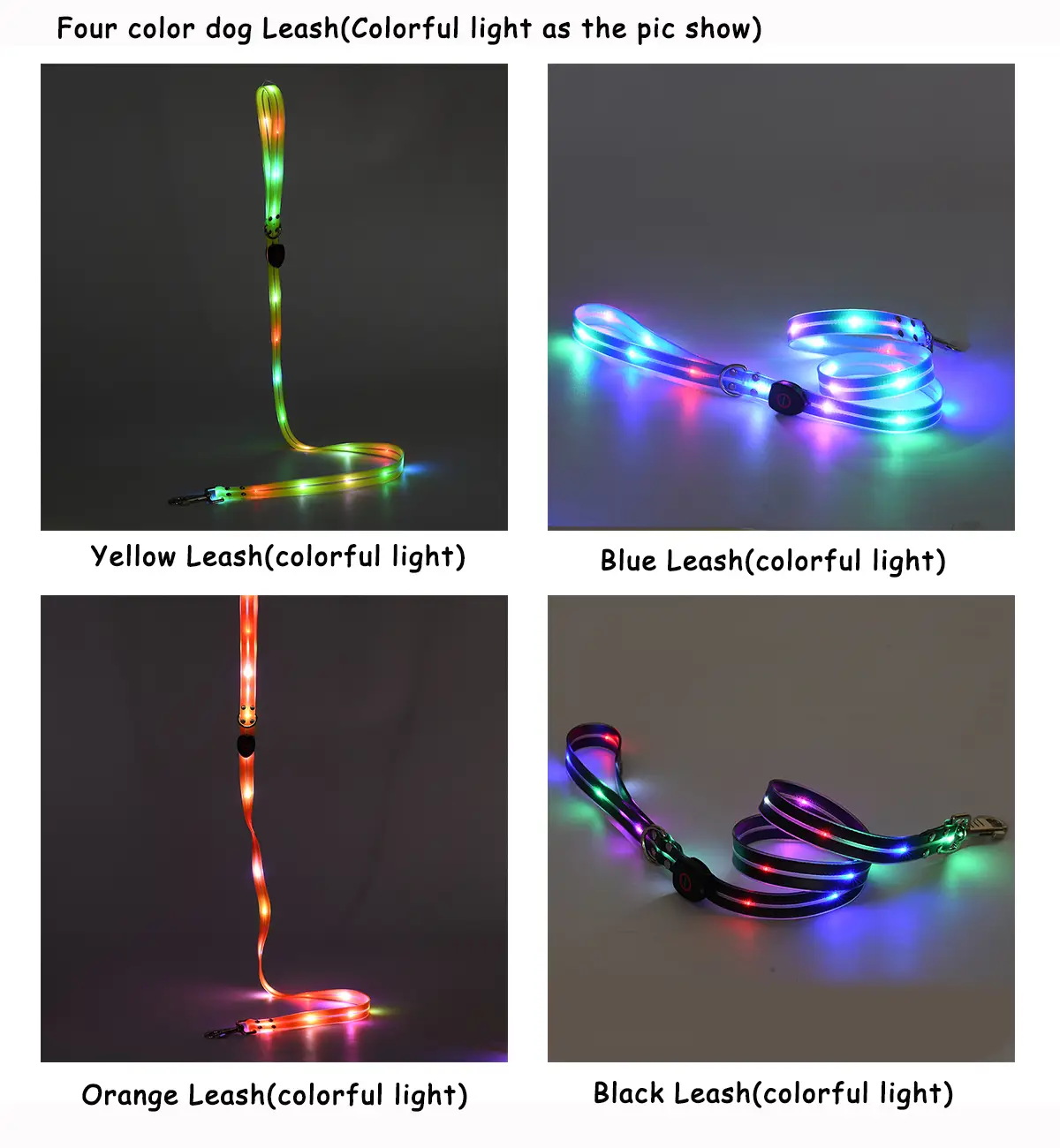 Coiléar Madra Soilsithe le haghaidh Siúlóide Oíche Coiléar Madra LED  Lonrúil sa Dorchadas Uiscedhíonach do Phór Beag Meánach Mór | OKEYPETS, image size:1200x1300