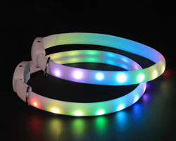 Colliers LED pour chiens, étanches et lumineux, pour chiens de grande, petite et moyenne taille. 12