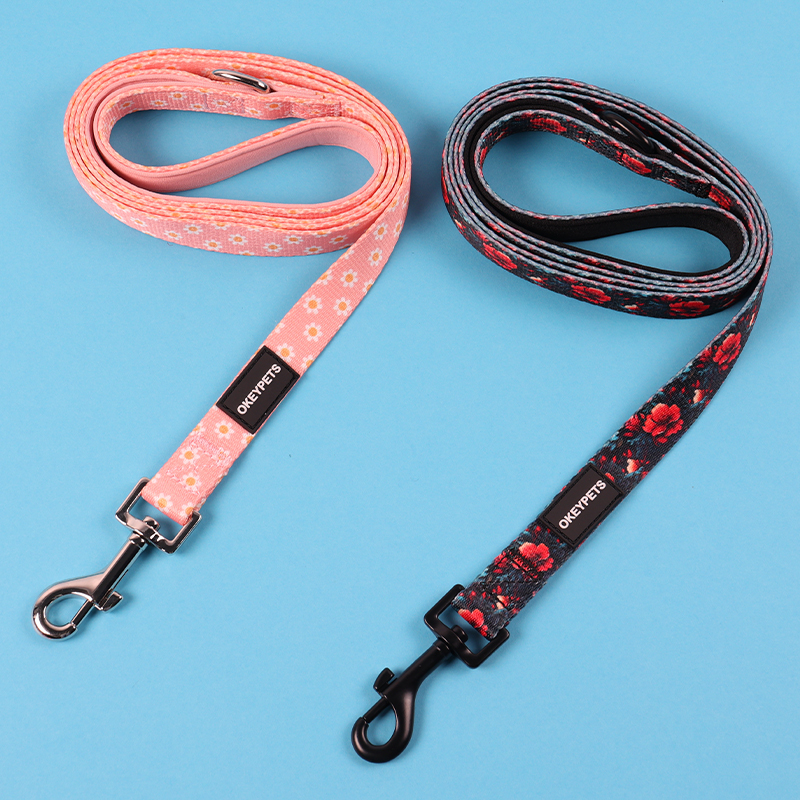 Rózsaszín kutyahám mellény szett elülső klipsz fényvisszaverő kutyahám nyakörv póráz kis-közepes fajtájú háziállatoknak 14