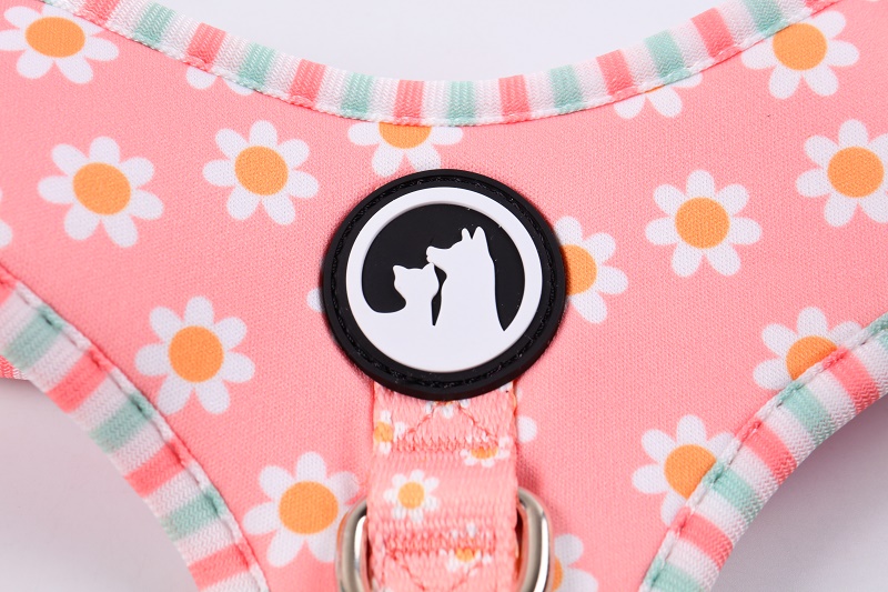 Rózsaszín kutyahám mellény szett elülső klipsz fényvisszaverő kutyahám nyakörv póráz kis-közepes fajtájú háziállatoknak 27