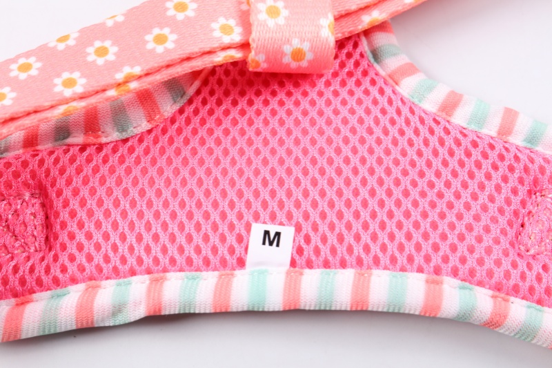 Rózsaszín kutyahám mellény szett elülső klipsz fényvisszaverő kutyahám nyakörv póráz kis-közepes fajtájú háziállatoknak 24