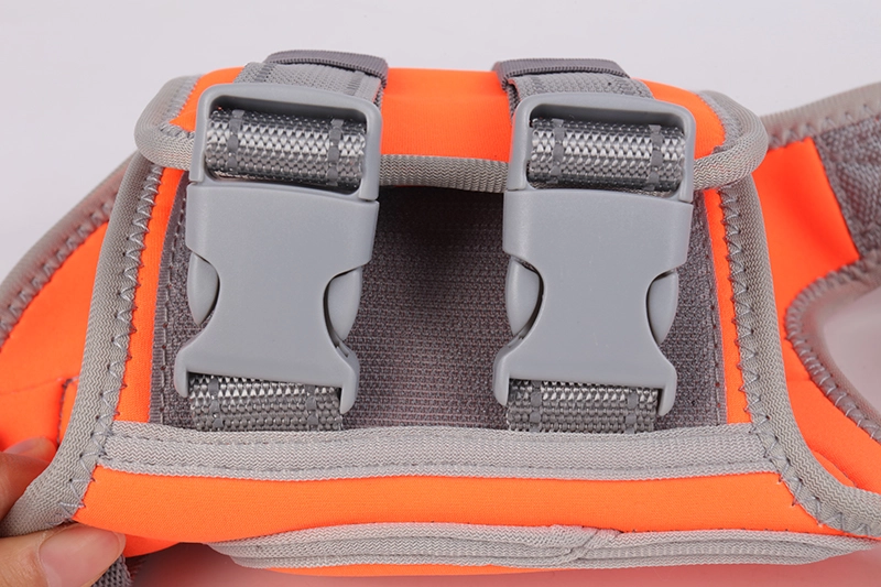Gilet de sauvetage pour chien OKEYPETS réfléchissant, ajustable et imperméable, en néoprène, pour la natation et la sécurité. 14