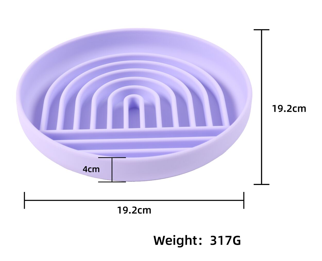 Gamelle ronde en silicone anti-étouffement pour chien, idéale pour une alimentation lente et saine. 8