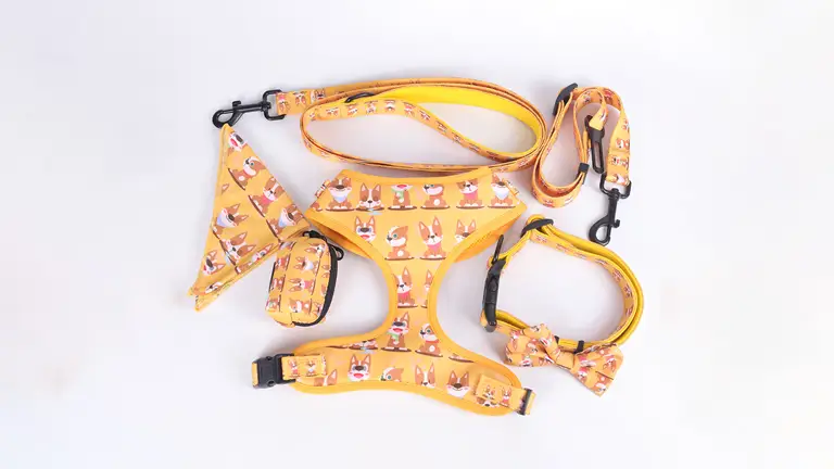 OKEYPETS Harnais pour chien écologique en gros, logo personnalisé, respirant, luxueux, anti-traction, ajustable et personnalisé 1