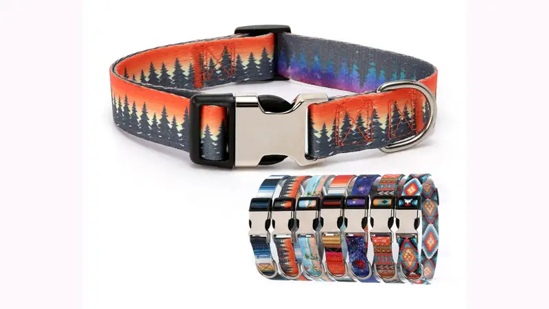 Collier ajustable OKEYPETS avec boucle en métal pour chiens de petite, moyenne et grande taille 1