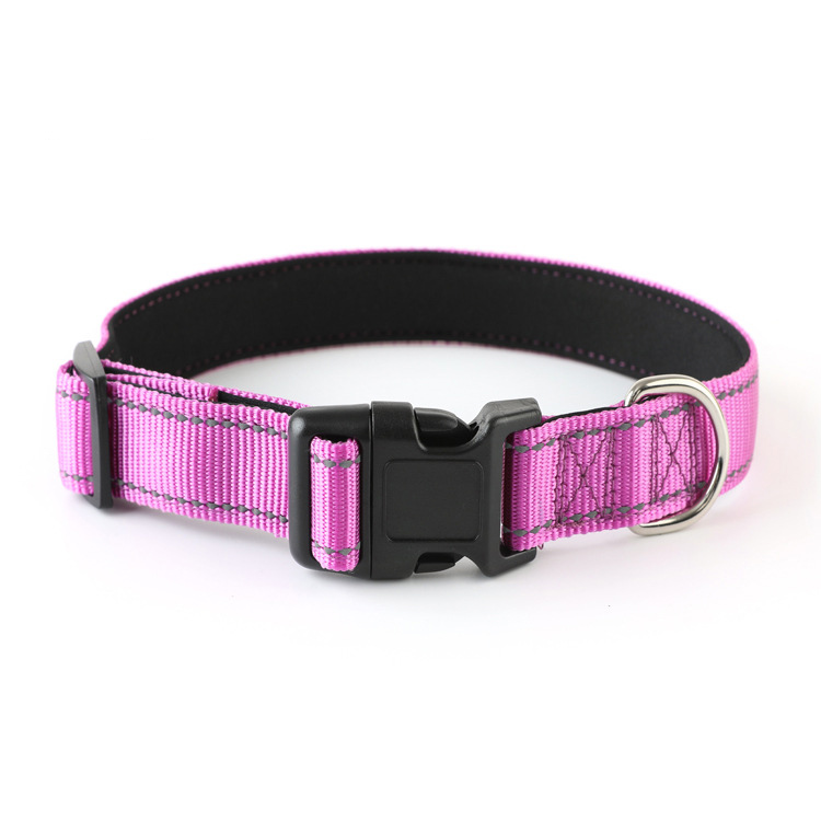 Collier réfléchissant pour chien OKEYPETS avec boucle, réglable, en nylon de sécurité 11