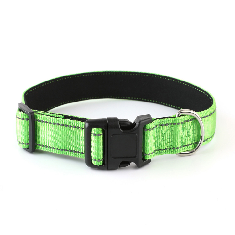Collier pour chien en nylon durable de haute qualité, personnalisé et vendu en gros, avec un anneau en D robuste 17
