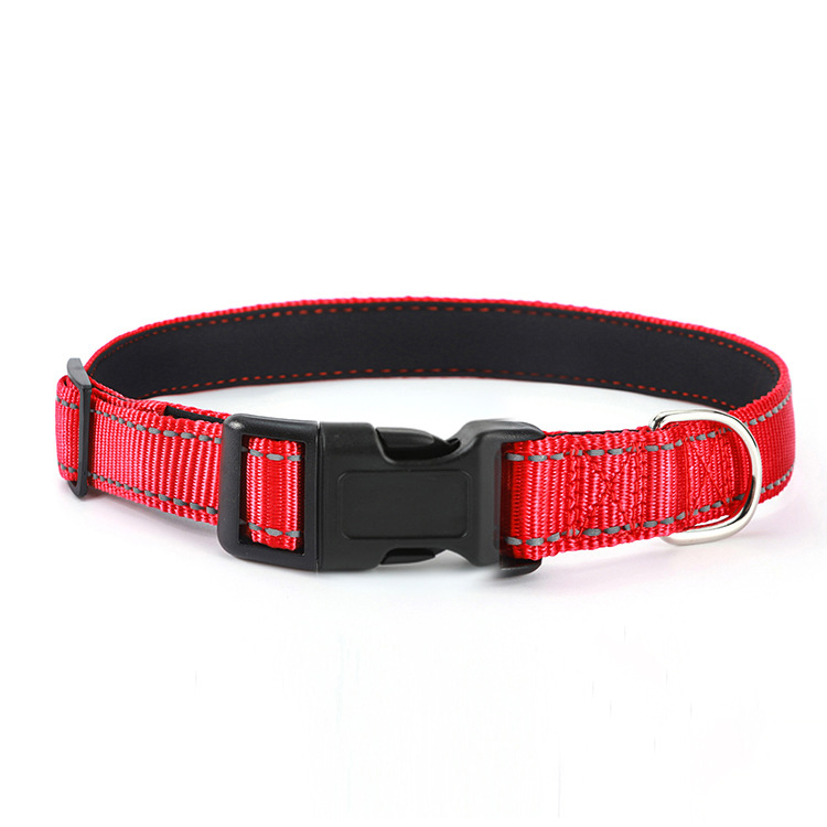 Collier pour chien en nylon durable de haute qualité, personnalisé et vendu en gros, avec un anneau en D robuste 18