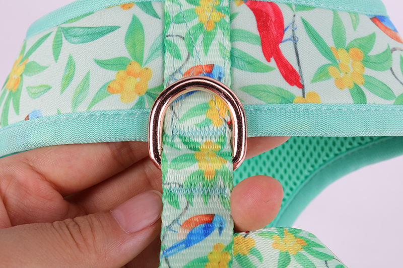 OKEYPETS Säädettävät koiranvaljaat Pehmeät, mukautetut logot, yksivärinen sublimaatio, ylellinen liivi, koiranvaljasetti 7