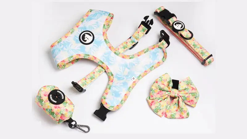 Ham pentru animale de companie din plasă respirabilă, en-gros, cu imprimare față-verso, reversibil, set de hamuri pentru câini 1