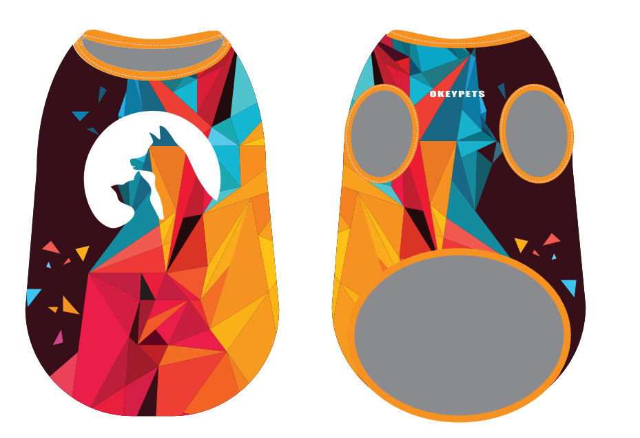 Maillot personnalisé OKEYPETS pour chiens et chats : matières extensibles de qualité supérieure pour un confort optimal. 10