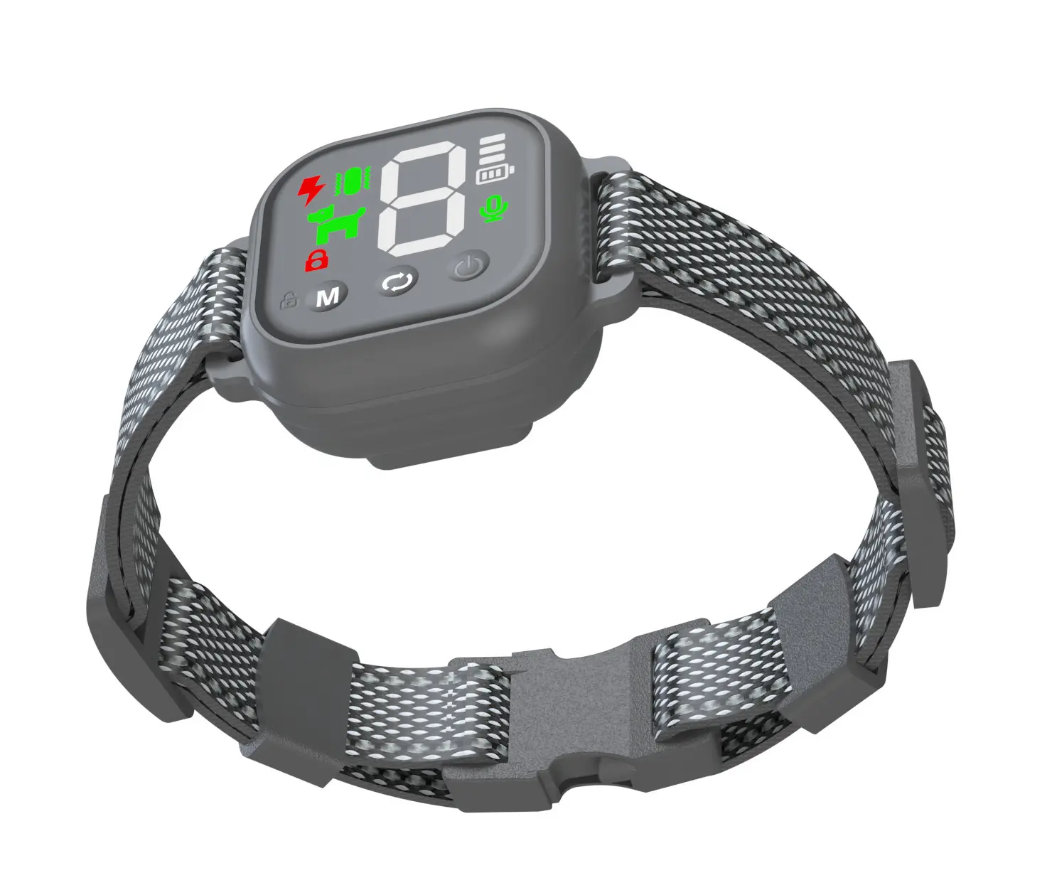 スマート吠え防止首輪（4つのモード付き、IP67防水） - ナイロン製犬用首輪 3