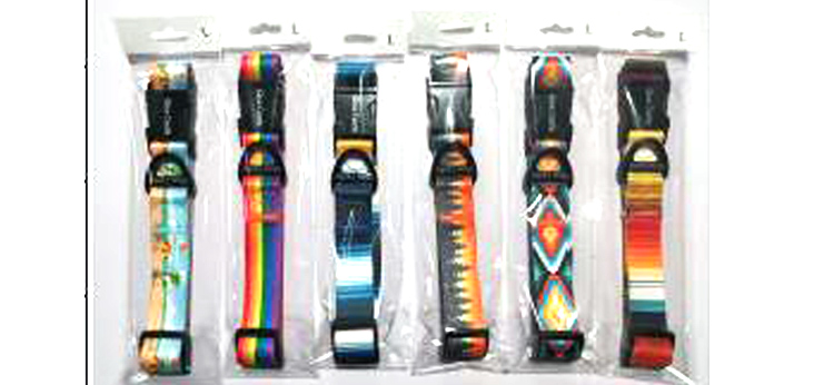 Colliers pour chiens en polyester doux de style ethnique à rayures et motif forêt, disponibles en gros chez Okeypets. 10