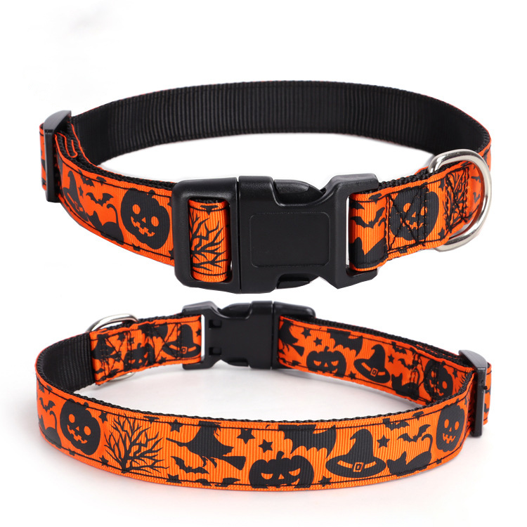 Collier d'Halloween pour chien, motif citrouille, chauve-souris et fantôme, pour chiens de petite, moyenne et grande taille. 13