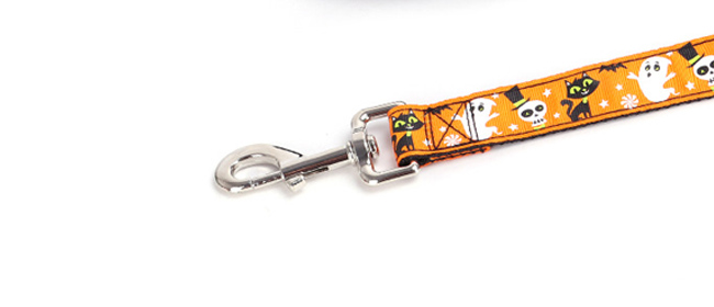 Halloween Dog Leash Durable Orange Green Dog Leashes with Soft Handle 8